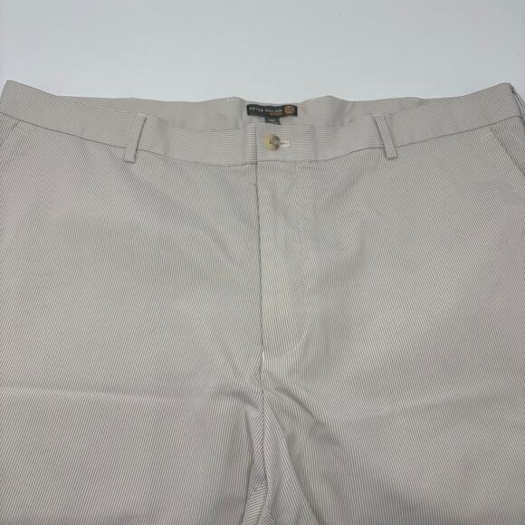 Peter Millar Sz40 Brown Striped Wicking Golf Shorts - Picture 2 of 5